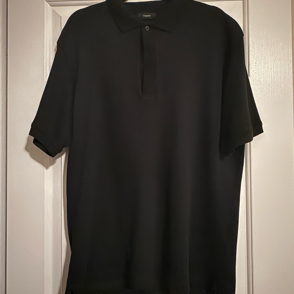 Theory Black Polo Shirt Classic Design